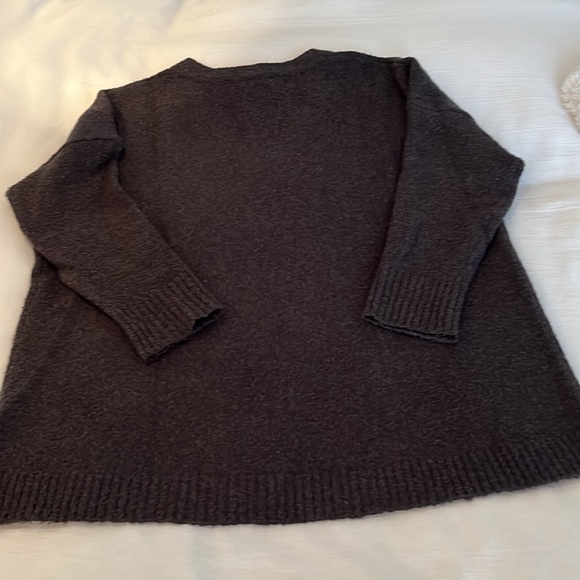 French Connection Boxy Soft Oversized Sweater size S V Neck Charcoal colour - Picture 8 of 8